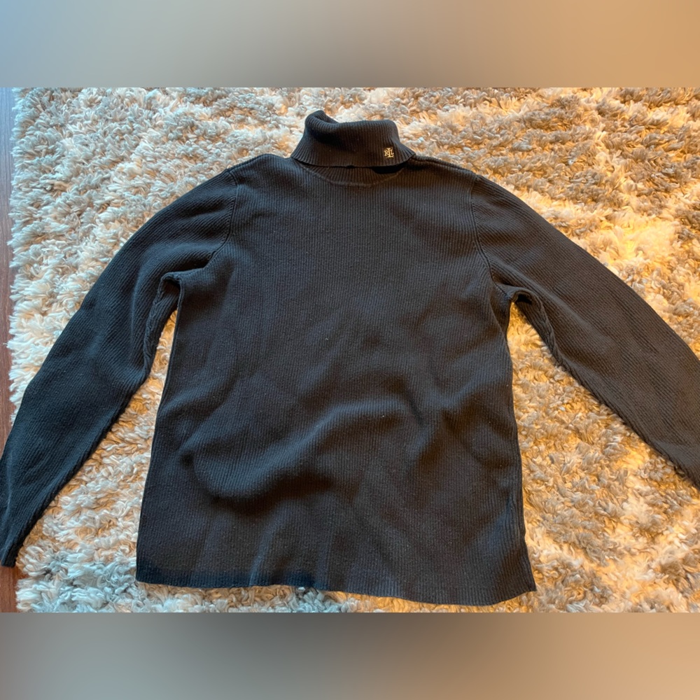 Ralph Lauren Stretch Ribbed Turtlneck